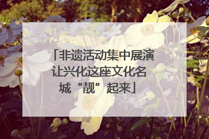 非遗活动集中展演 让兴化这座文化名城“靓”起来