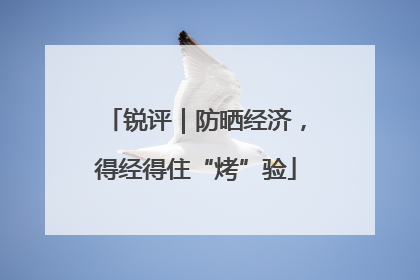 锐评｜防晒经济，得经得住“烤”验