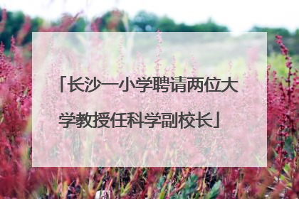 长沙一小学聘请两位大学教授任科学副校长