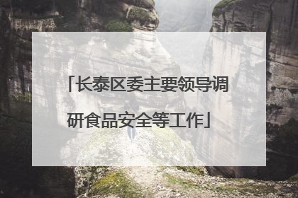 长泰区委主要领导调研食品安全等工作