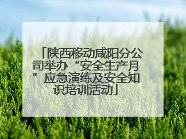 陕西移动咸阳分公司举办“安全生产月”应急演练及安全知识培训活动