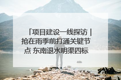 项目建设一线探访｜抢在雨季前打通关键节点 东南退水明渠四标段项目顺利完工