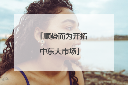 顺势而为开拓中东大市场