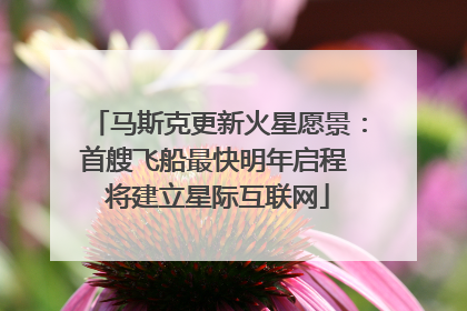 马斯克更新火星愿景：首艘飞船最快明年启程 将建立星际互联网