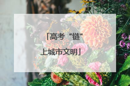 高考“链”上城市文明