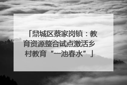 鼎城区蔡家岗镇：教育资源整合试点激活乡村教育“一池春水”