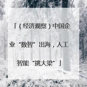 （经济观察）中国企业“数智”出海，人工智能“挑大梁”
