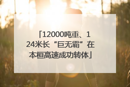 12000吨重、124米长“巨无霸”在本桓高速成功转体