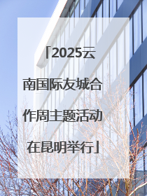 2025云南国际友城合作周主题活动在昆明举行