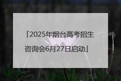 2025年烟台高考招生咨询会6月27日启动