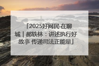 2025好网民·在聊城｜郝轶林：讲述执行好故事 传递司法正能量