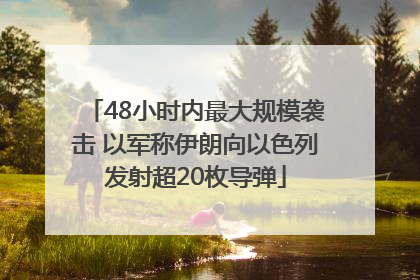 48小时内最大规模袭击 以军称伊朗向以色列发射超20枚导弹