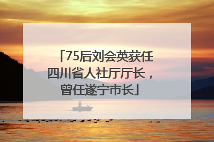 75后刘会英获任四川省人社厅厅长，曾任遂宁市长