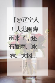 @辽宁人！大范围降雨来了，还有暴雨、冰雹、大风……